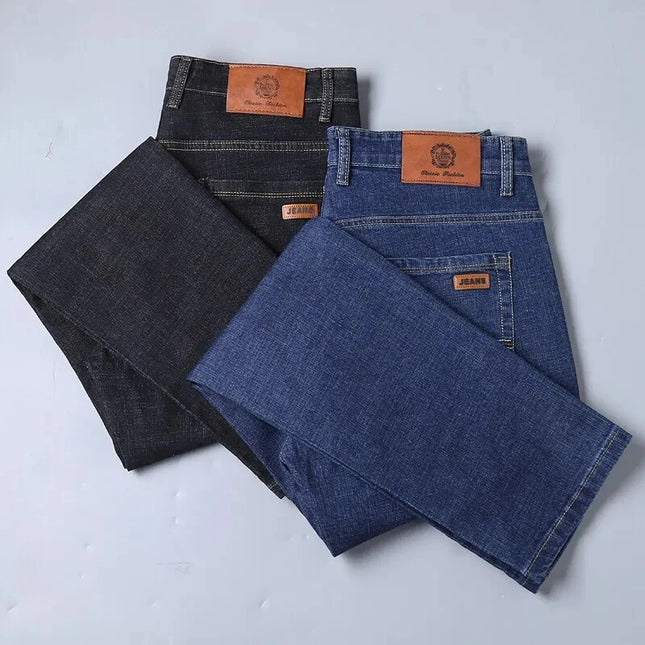 Voldri Men's Slim Fit Stretch Pants - Casual Business Denim Trousers