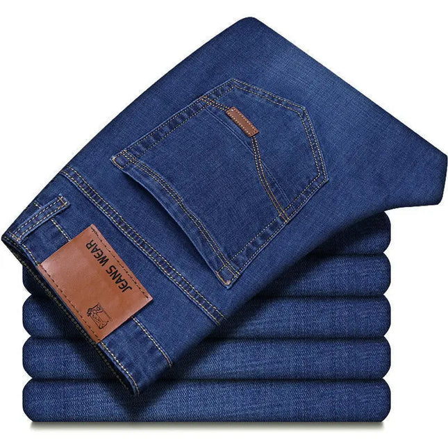 Voldri Men's Slim Fit Stretch Pants - Casual Business Denim Trousers