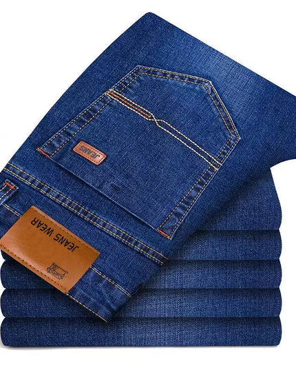 Voldri Men's Slim Fit Stretch Pants - Casual Business Denim Trousers