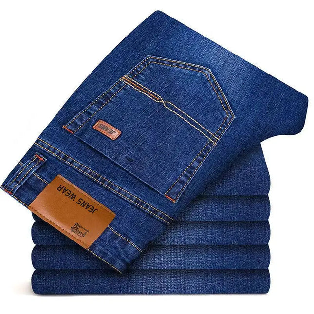 Voldri Men's Slim Fit Stretch Pants - Casual Business Denim Trousers