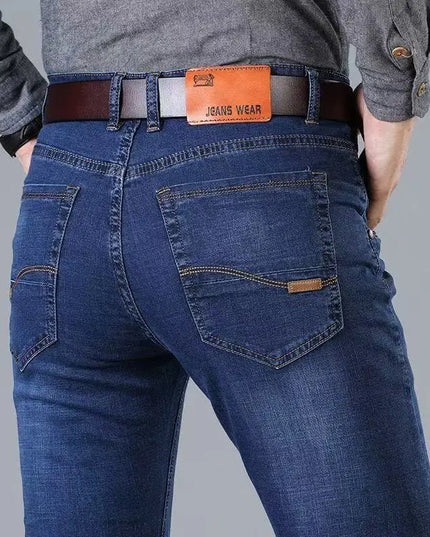 Voldri Men's Slim Fit Stretch Pants - Casual Business Denim Trousers