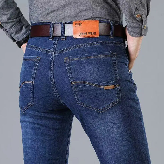 Voldri Men's Slim Fit Stretch Pants - Casual Business Denim Trousers