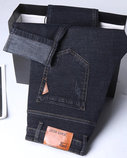 Voldri Men's Stretch Slim Fit Jeans - Comfortable Business Denim