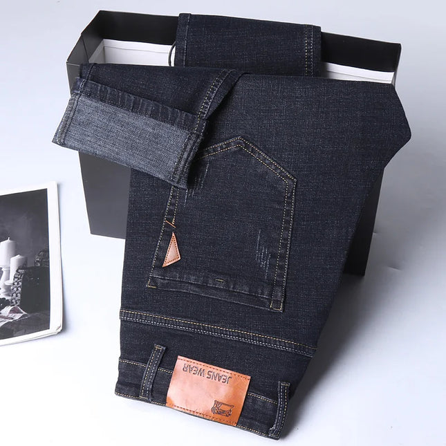 Voldri Men's Stretch Slim Fit Jeans - Comfortable Business Denim