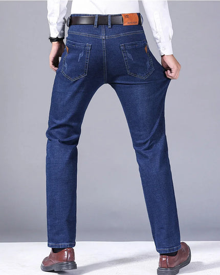 Voldri Men's Stretch Slim Fit Jeans - Comfortable Business Denim