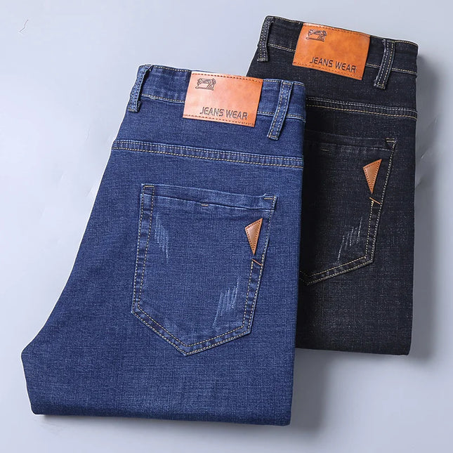 Voldri Men's Stretch Slim Fit Jeans - Comfortable Business Denim