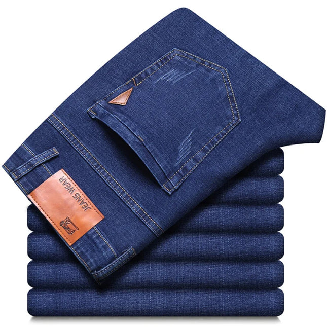 Voldri Men's Stretch Slim Fit Jeans - Comfortable Business Denim