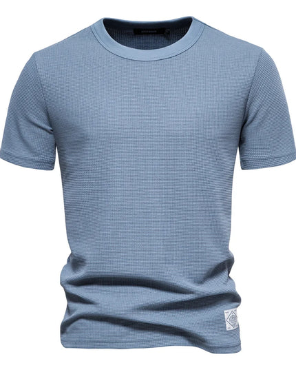 Waffle T-shirts for Men - Casual Short-Sleeved Tops