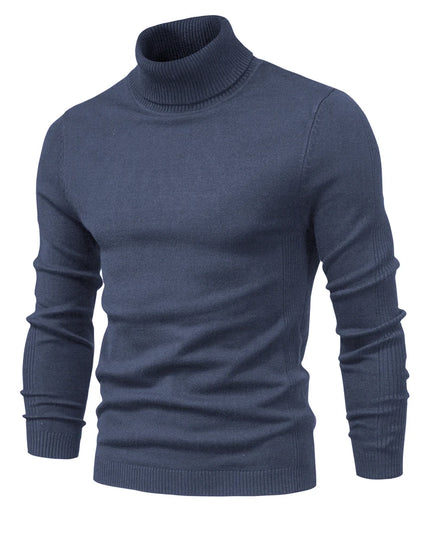 Warm Slim Fit Turtleneck Sweater for Men - Casual Winter Style