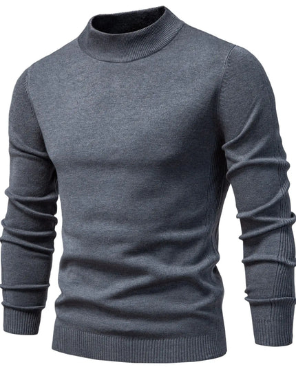 Warm Slim Fit Turtleneck Sweater for Men - Casual Winter Style