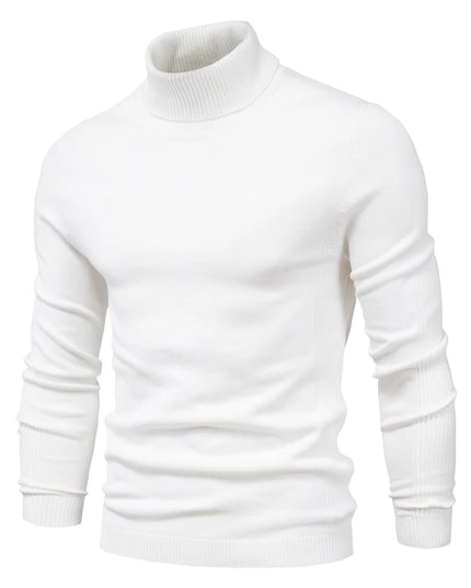 Warm Slim Fit Turtleneck Sweater for Men - Casual Winter Style