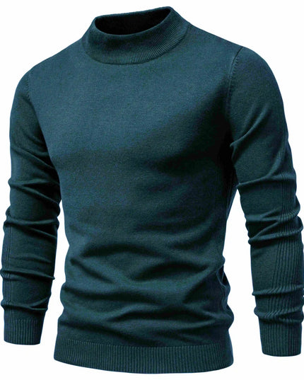 Warm Slim Fit Turtleneck Sweater for Men - Casual Winter Style
