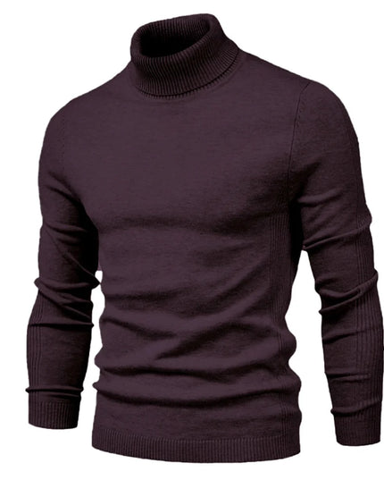Warm Slim Fit Turtleneck Sweater for Men - Casual Winter Style