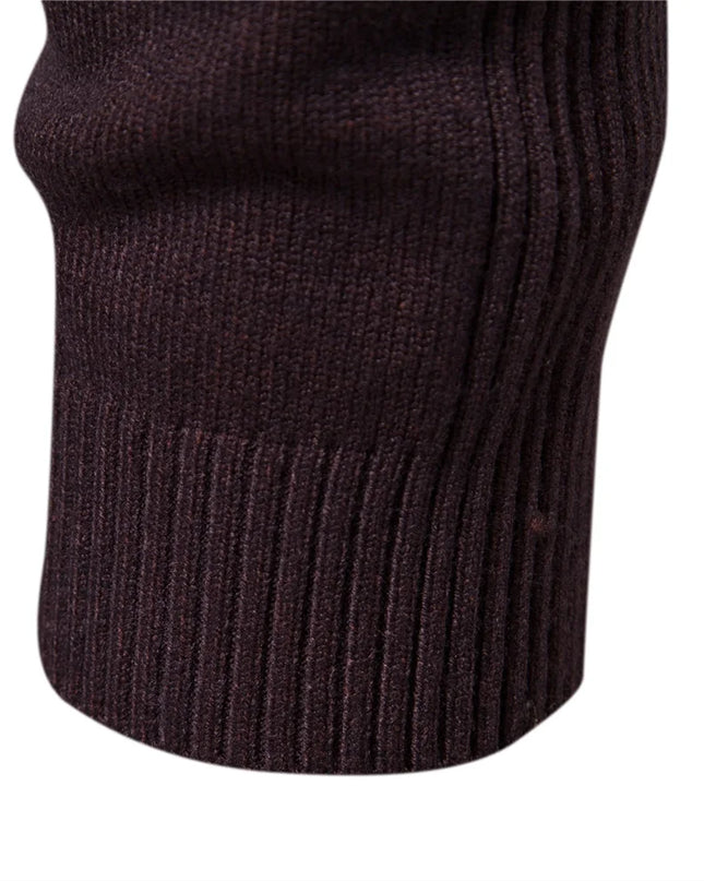 Warm Slim Fit Turtleneck Sweater for Men - Casual Winter Style