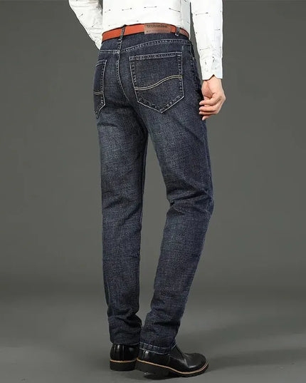 Wthinlee Men's Casual Straight Jeans - Stretch Denim for Business Wear