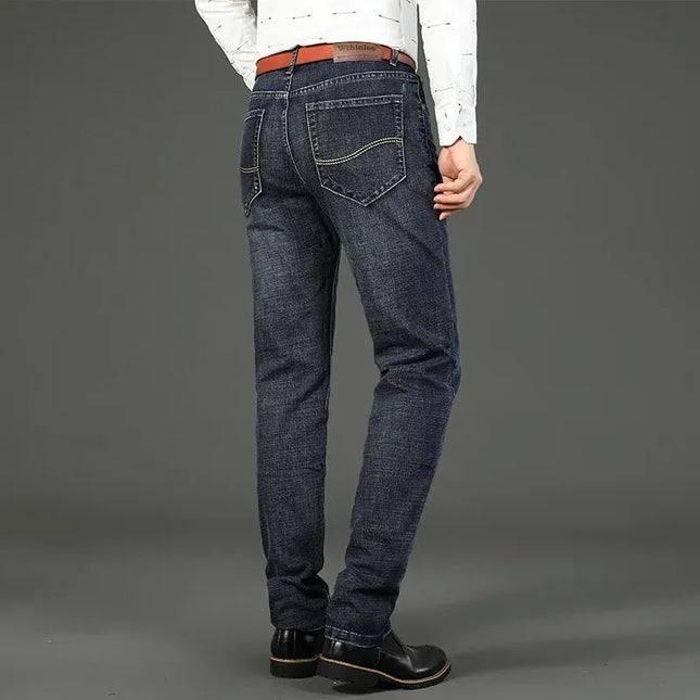 Wthinlee Men's Casual Straight Jeans - Stretch Denim for Business Wear