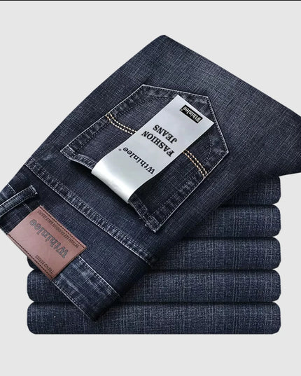 Wthinlee Men's Casual Straight Jeans - Stretch Denim for Business Wear