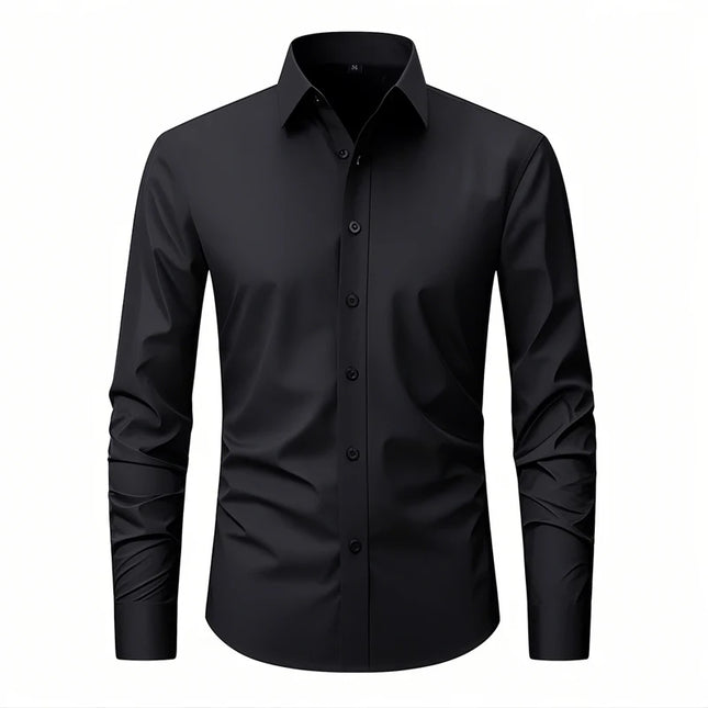 XXL Men's Business Shirt - Wrinkle Free Slim Fit for Spring Autumn