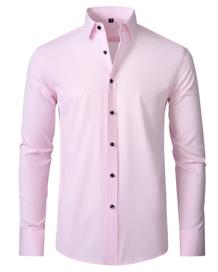 XXL Men's Business Shirt - Wrinkle Free Slim Fit for Spring Autumn