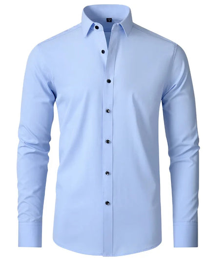 XXL Men's Business Shirt - Wrinkle Free Slim Fit for Spring Autumn