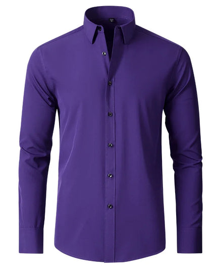 XXL Men's Business Shirt - Wrinkle Free Slim Fit for Spring Autumn