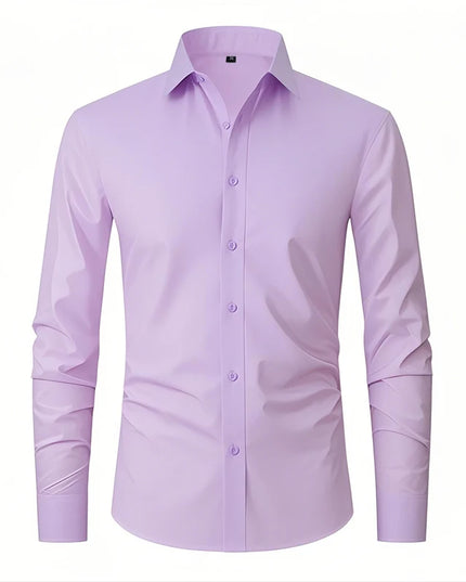 XXL Men's Business Shirt - Wrinkle Free Slim Fit for Spring Autumn
