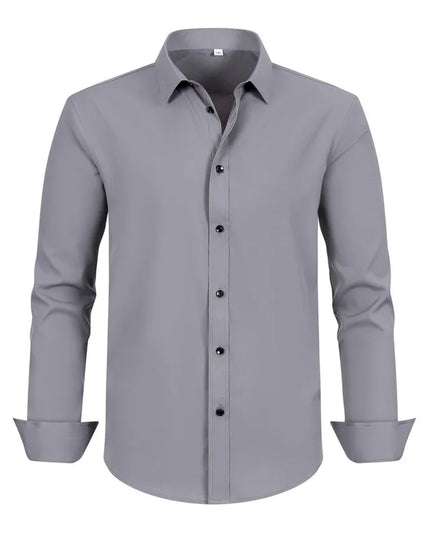 XXL Men's Business Shirt - Wrinkle Free Slim Fit for Spring Autumn