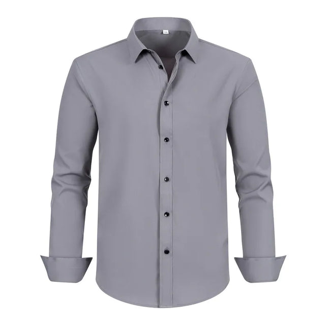 XXL Men's Business Shirt - Wrinkle Free Slim Fit for Spring Autumn