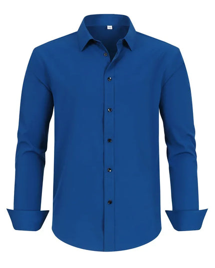XXL Men's Business Shirt - Wrinkle Free Slim Fit for Spring Autumn