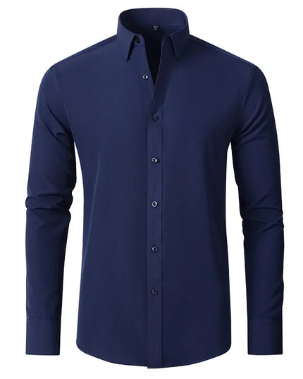 XXL Men's Business Shirt - Wrinkle Free Slim Fit for Spring Autumn