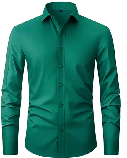 XXL Men's Business Shirt - Wrinkle Free Slim Fit for Spring Autumn