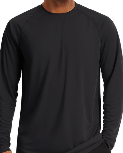 Men'S Summer Sun Long-sleeved T-shirt Polyester Fabric Comfortable Thin And Breathable Moisture Wicking Style Round Neck Outdoor Hiking Running Fishing Swimming And Other Outdoor Sports Tops -   | Stylish & Elegant Fashion by Voldri